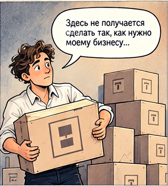 Владелец пытается поместить большую идею в маленькую коробку.
